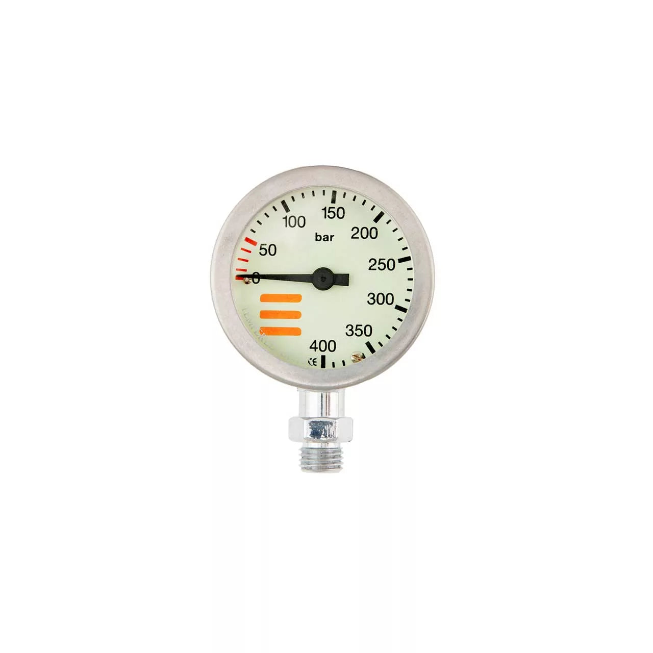 TECLINE SPG diam 52 mm, scale 400 bar, working pressure 300 bar, chrome - head only
